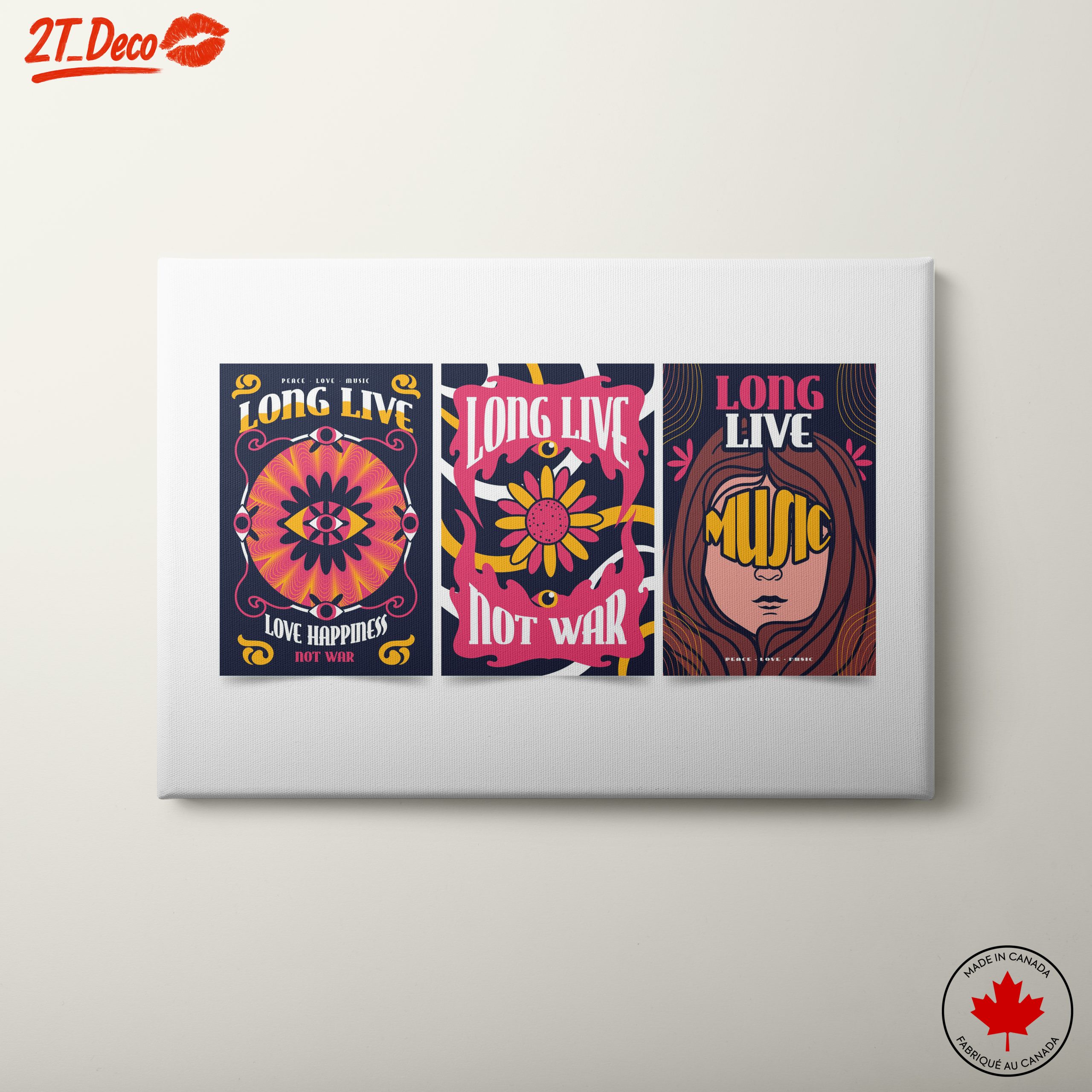Long Live Music and Peaceful Happiness Art