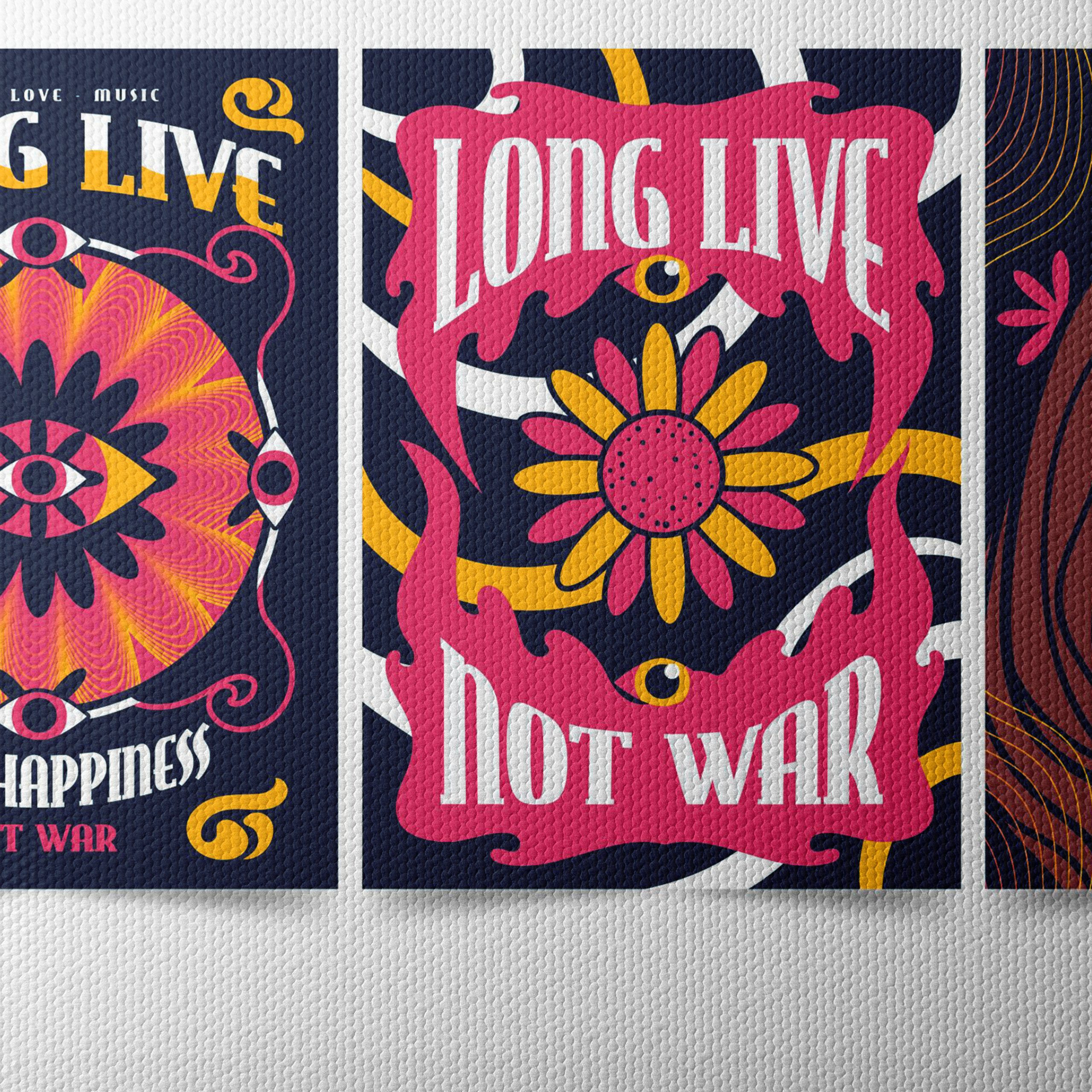 Long Live Music and Peaceful Happiness Art - Image 4