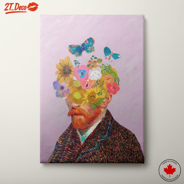 Whimsical Portrait with Floral Accents