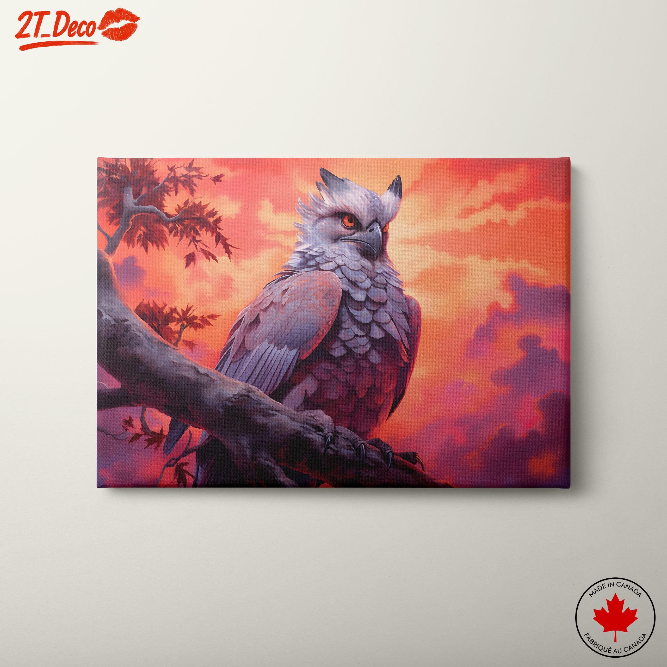 Artistic Owl in Vibrant Sunset