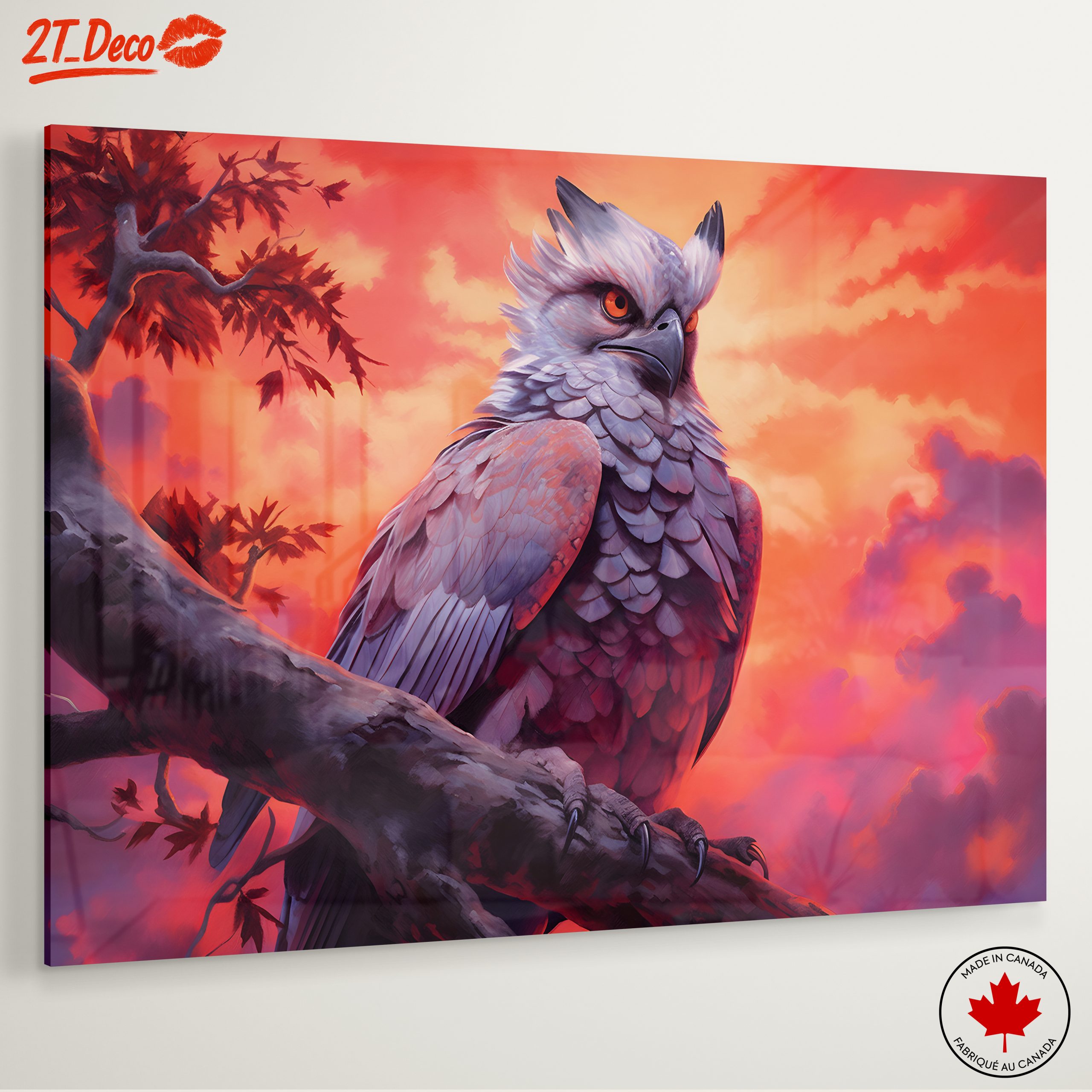 Artistic Owl in Vibrant Sunset - Image 6