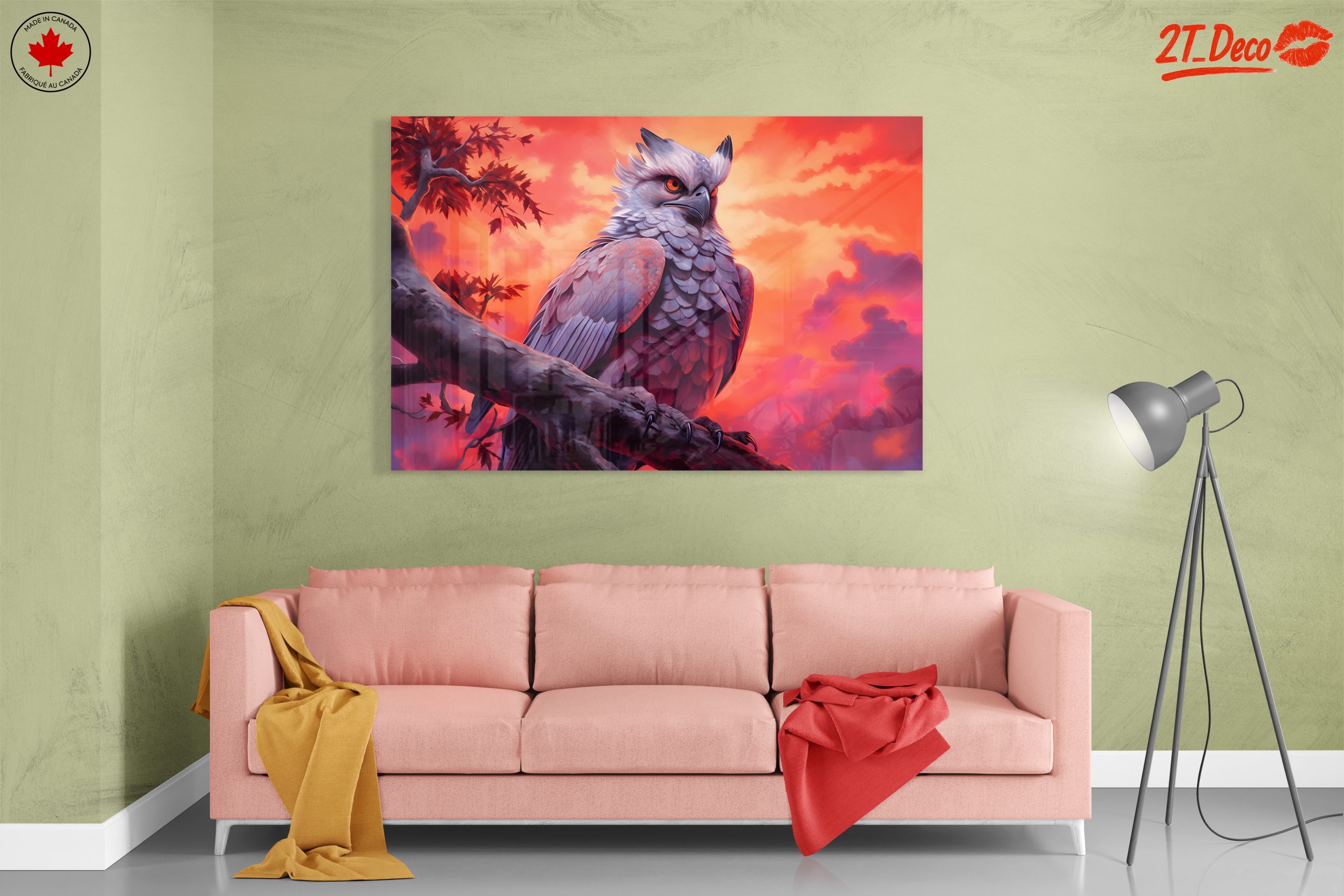 Artistic Owl in Vibrant Sunset - Image 7