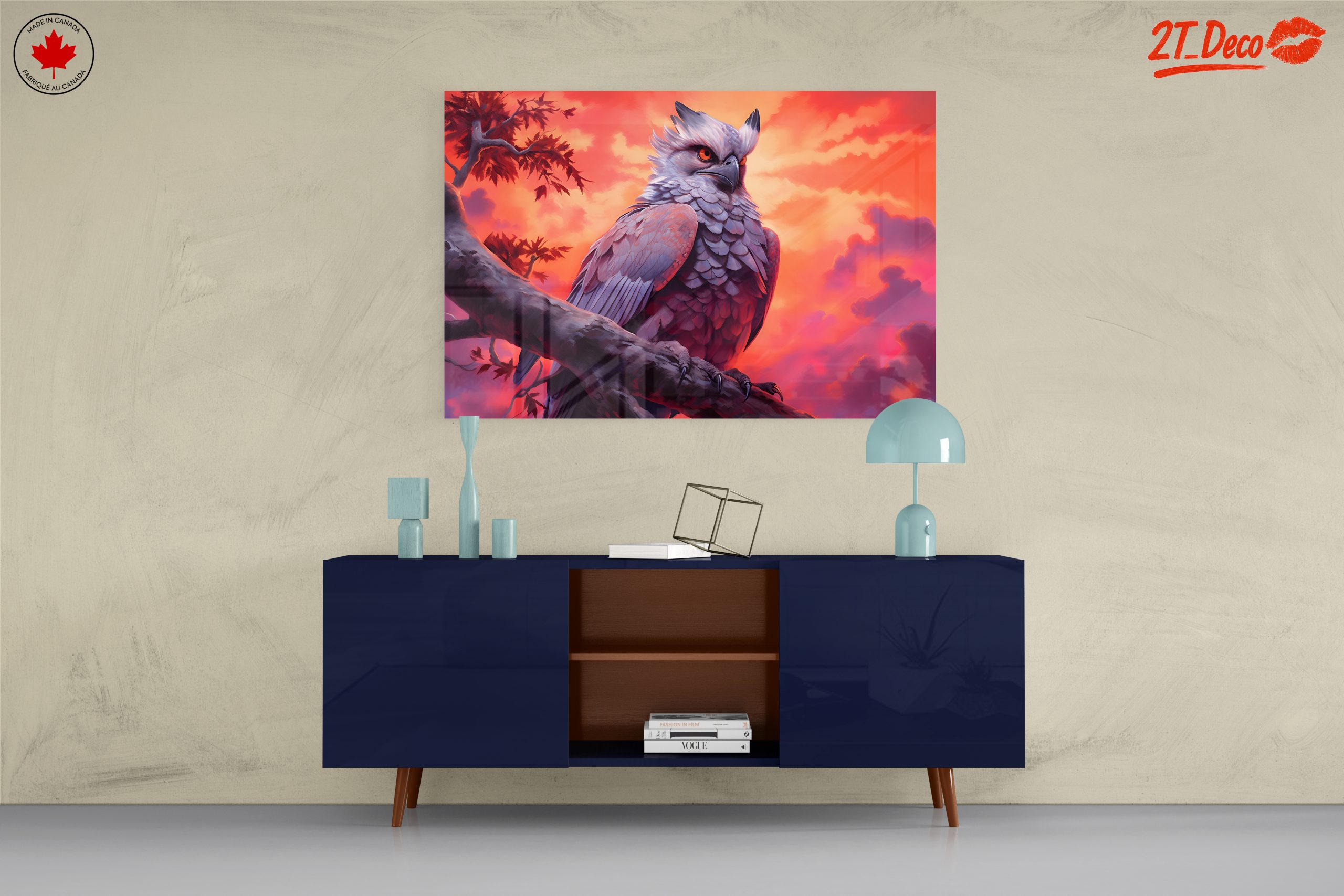 Artistic Owl in Vibrant Sunset - Image 8
