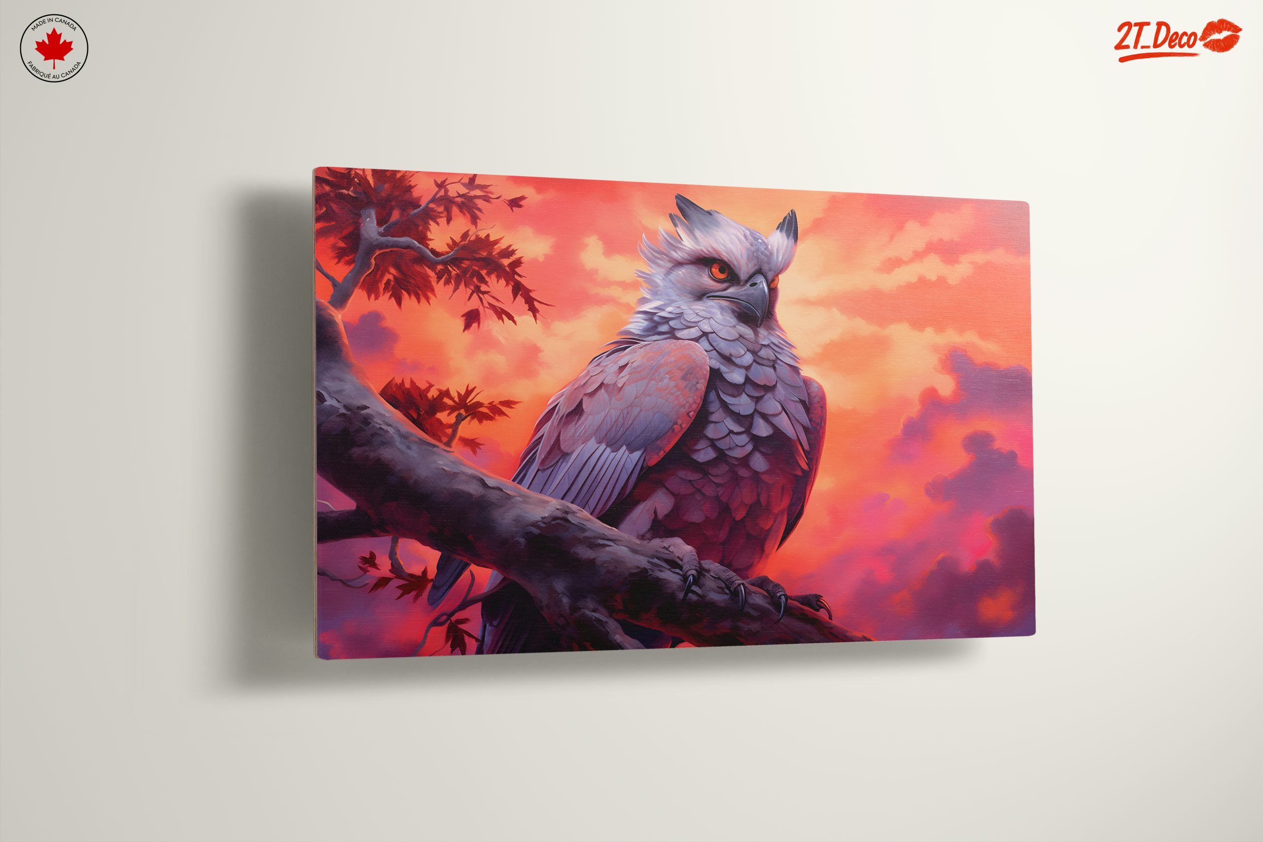 Artistic Owl in Vibrant Sunset - Image 13