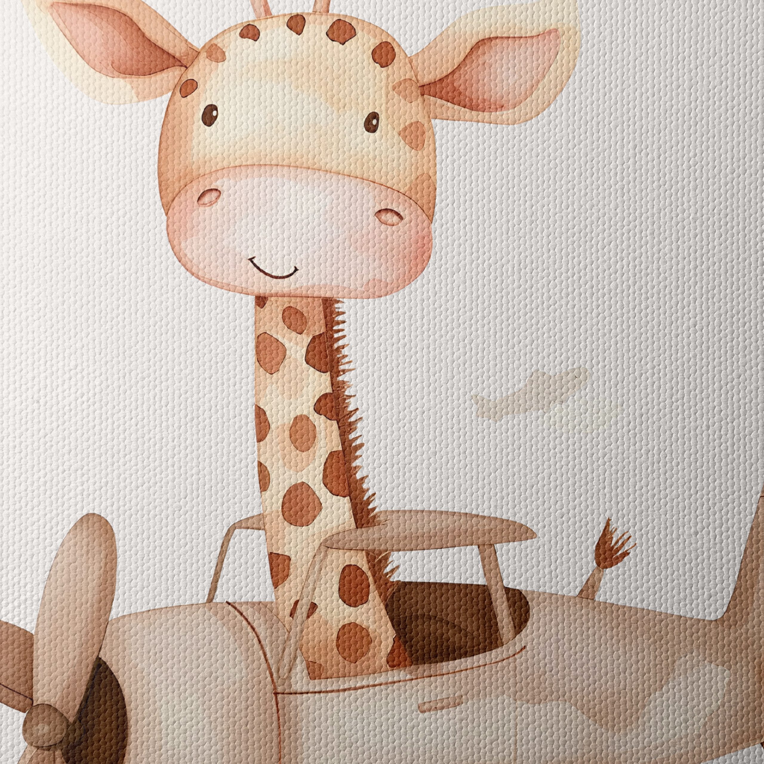 Whimsical Giraffe in Airplane - Image 4