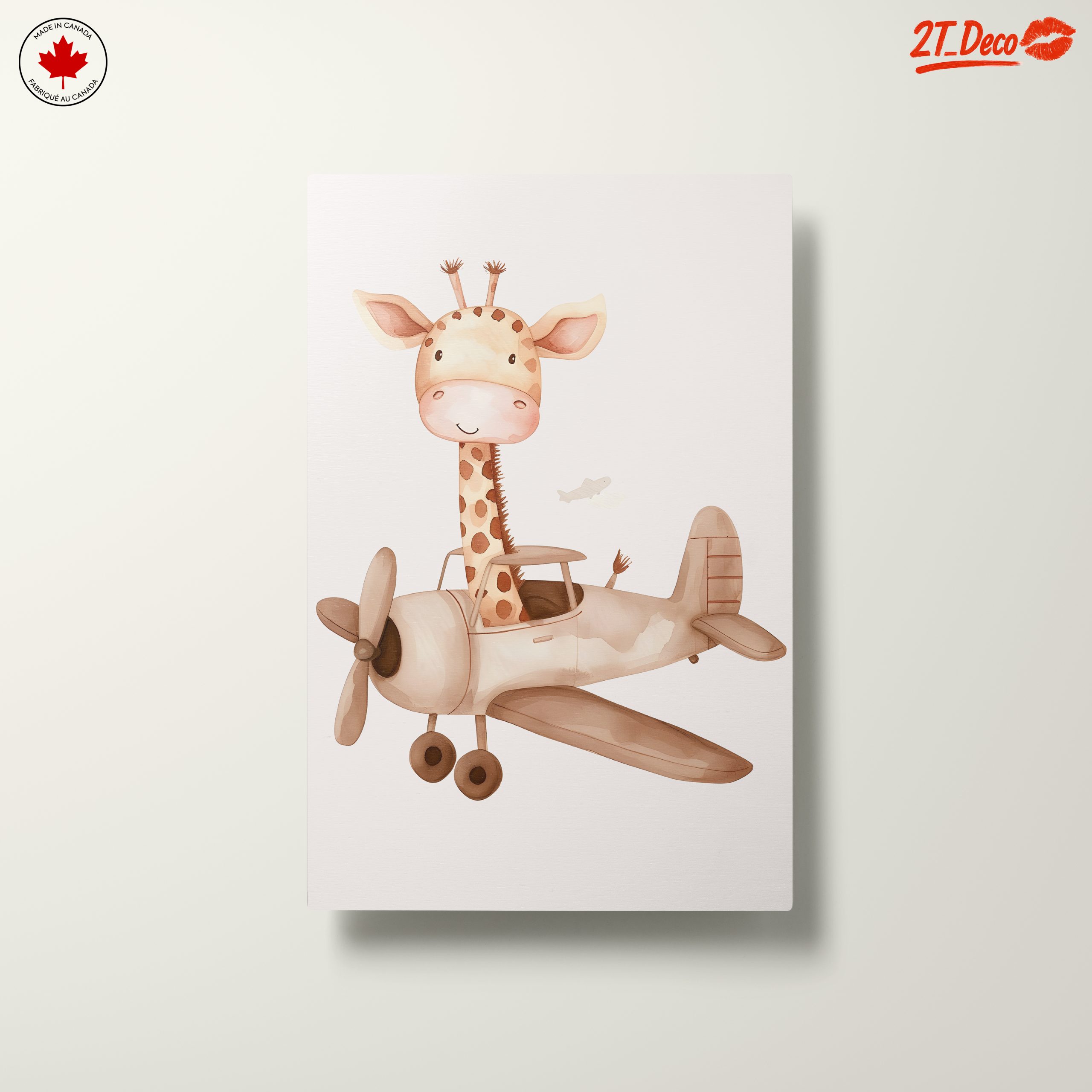 Whimsical Giraffe in Airplane - Image 10