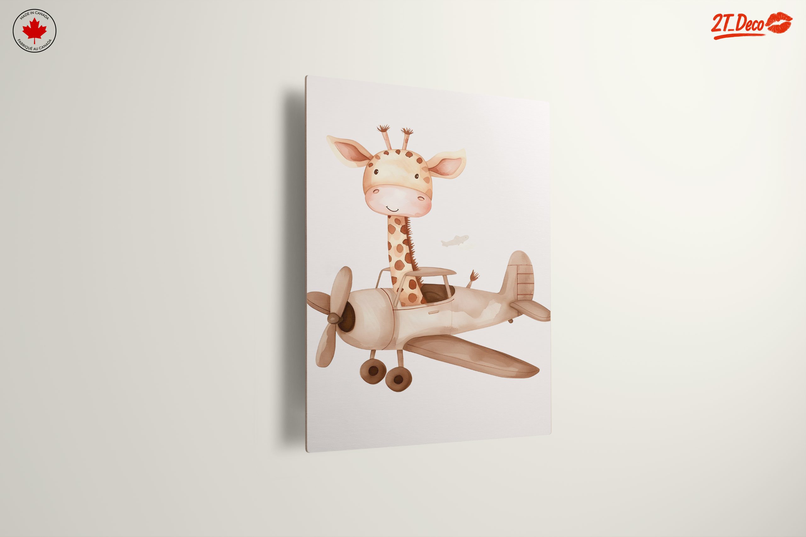 Whimsical Giraffe in Airplane - Image 13