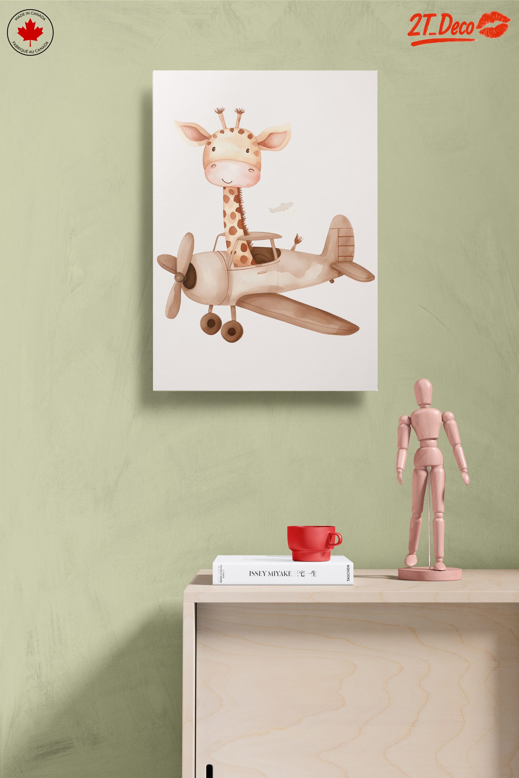 Whimsical Giraffe in Airplane - Image 14