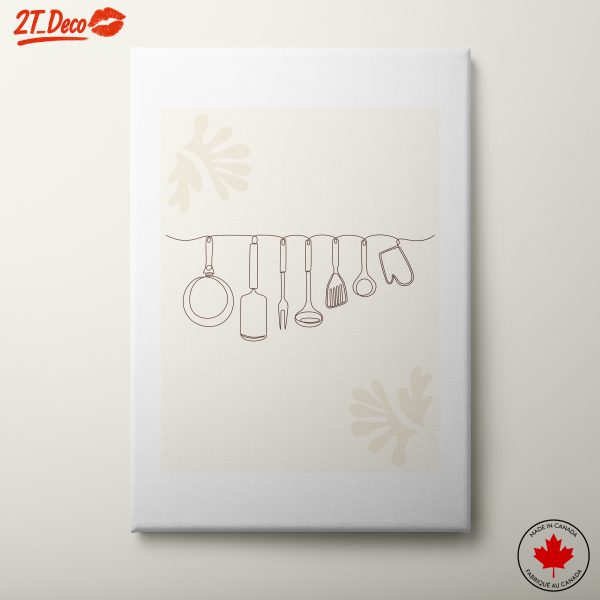 Minimalist Kitchen Utensils Wall Art