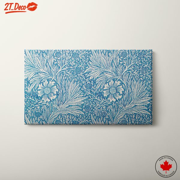 Intricate Blue Botanical Floral Design