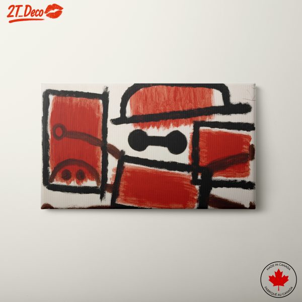 Bold Abstract Red Shapes Art