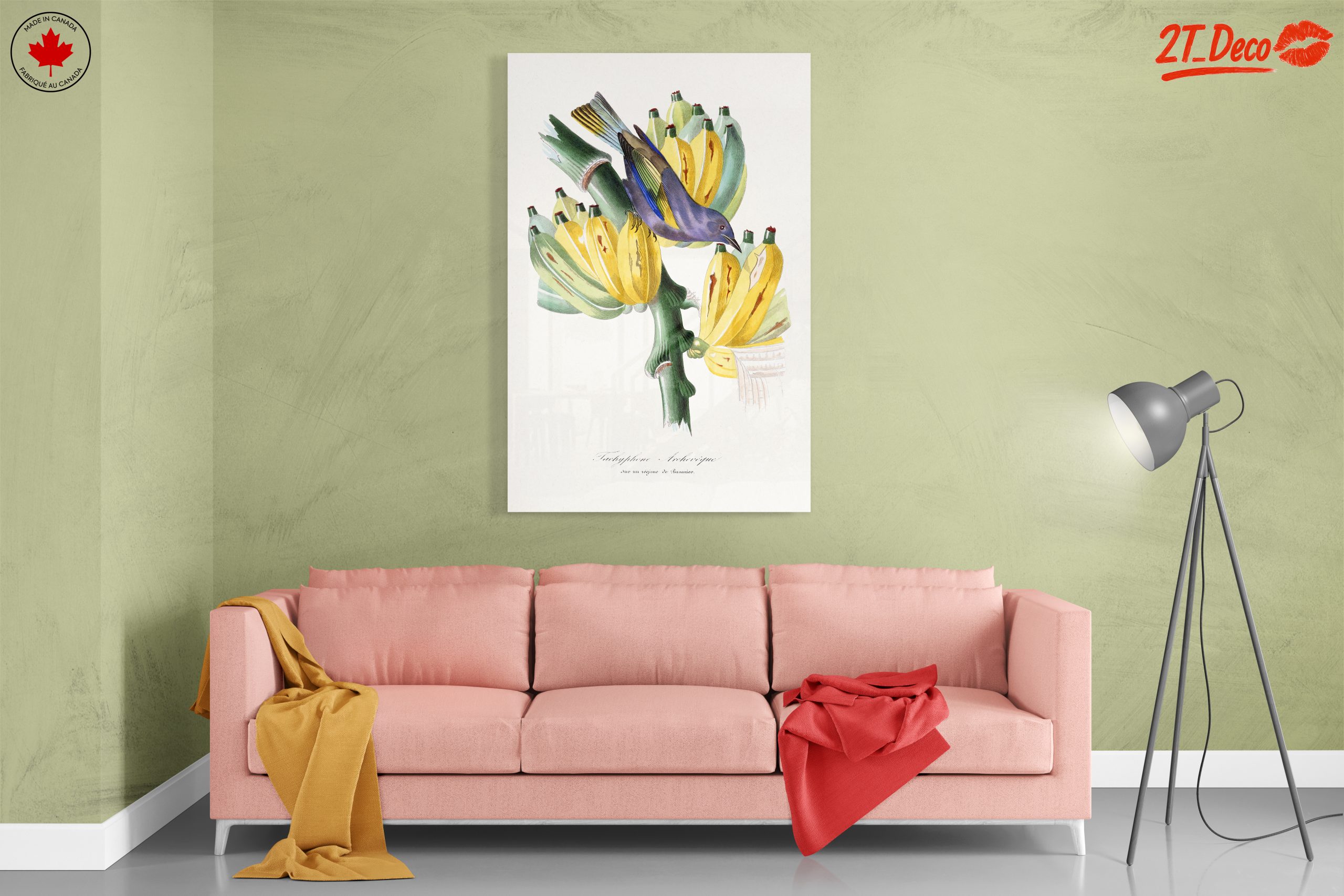 Colorful Botanical Print with Bird and Bananas - Image 7