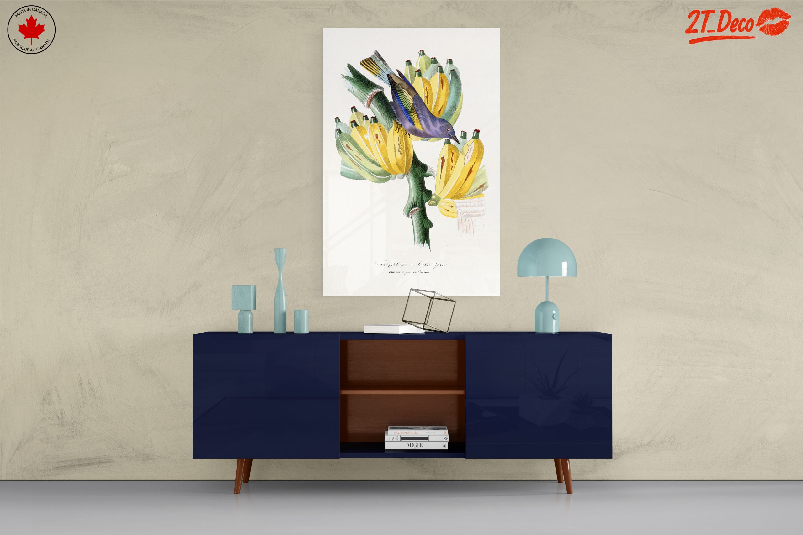 Colorful Botanical Print with Bird and Bananas - Image 8