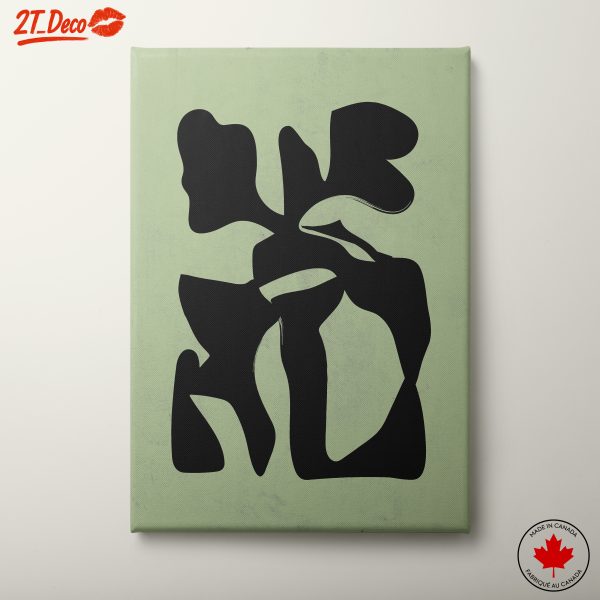 Stylized Black Botanical Art