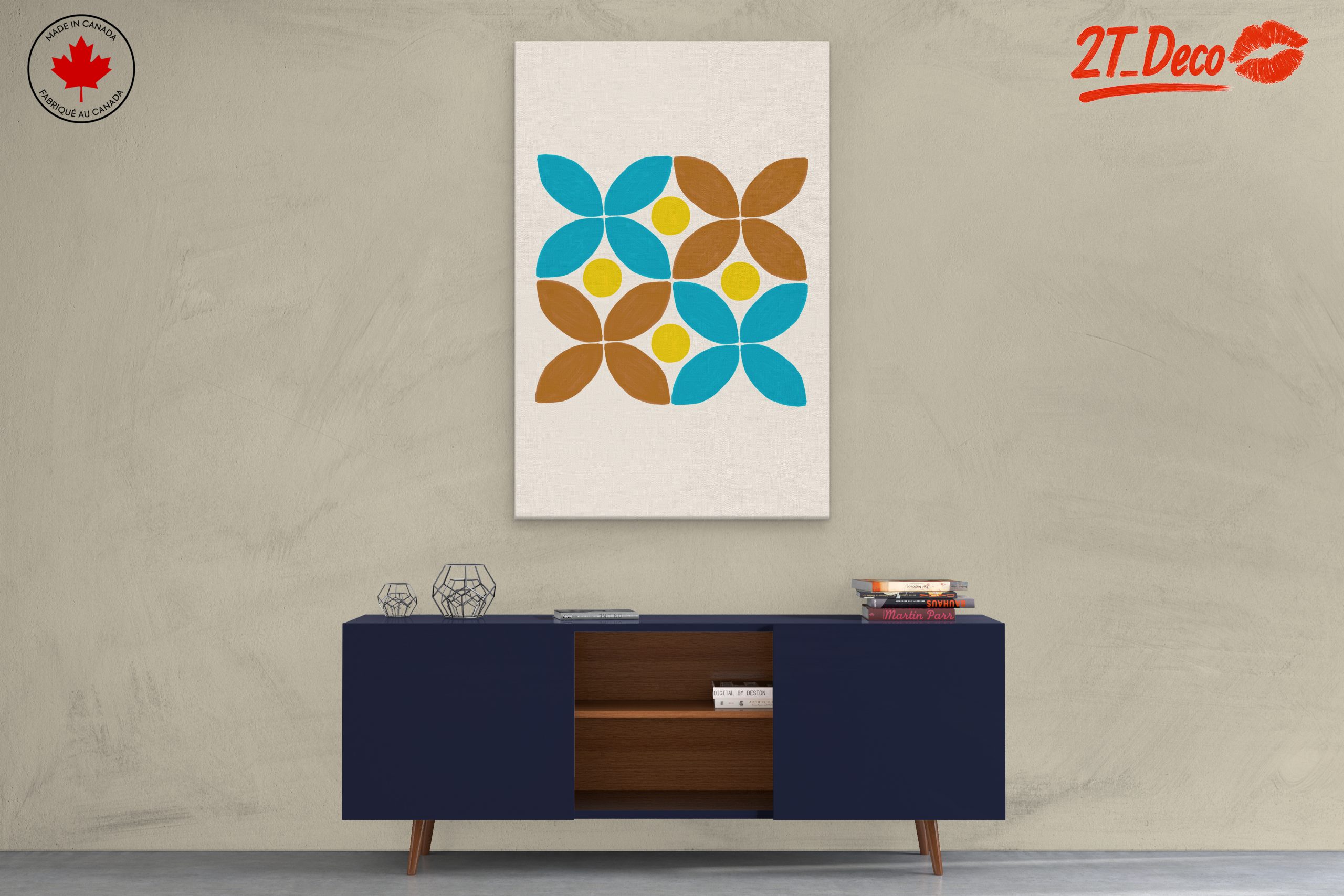 Colorful Geometric Floral Art - Image 3