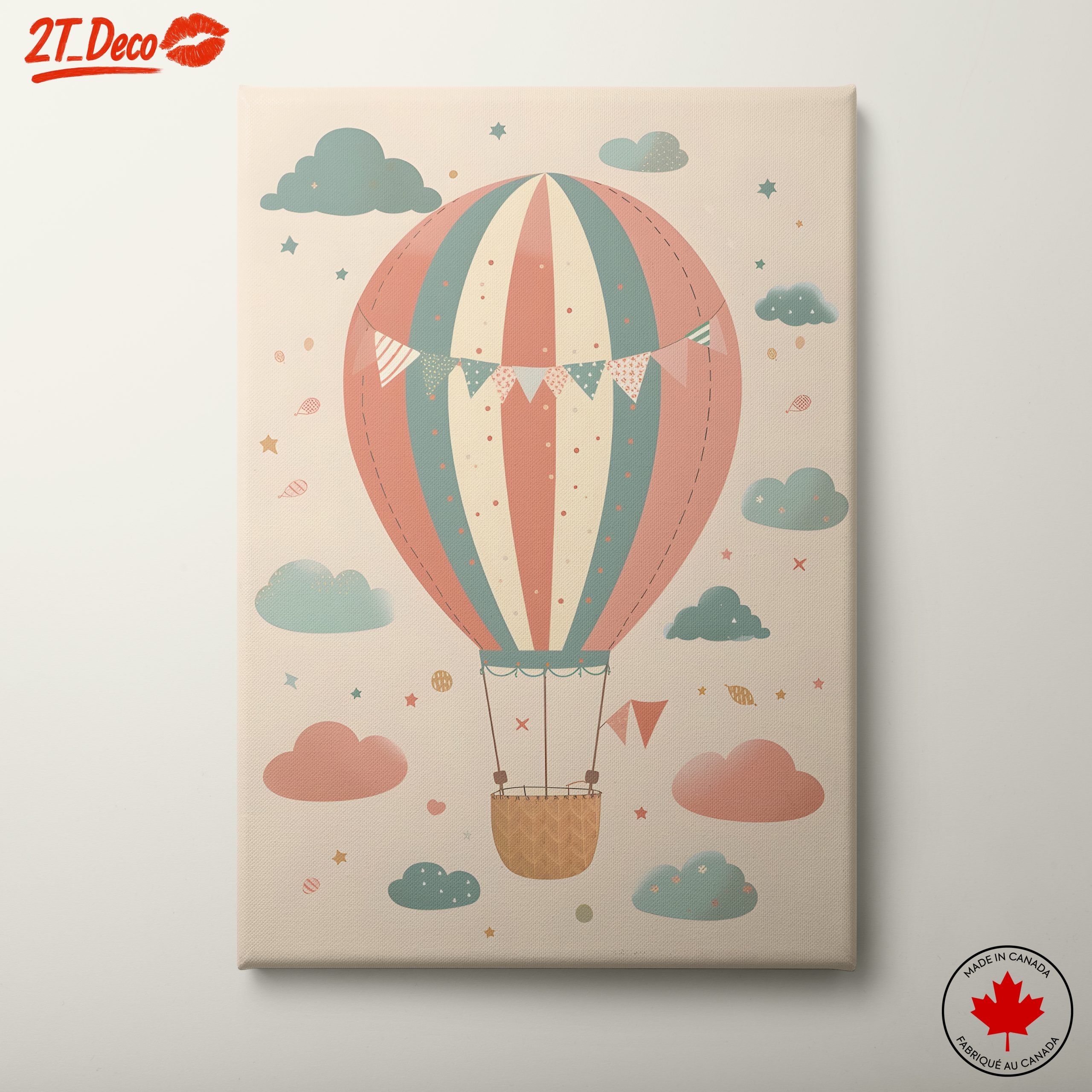 Whimsical Hot Air Balloon Art