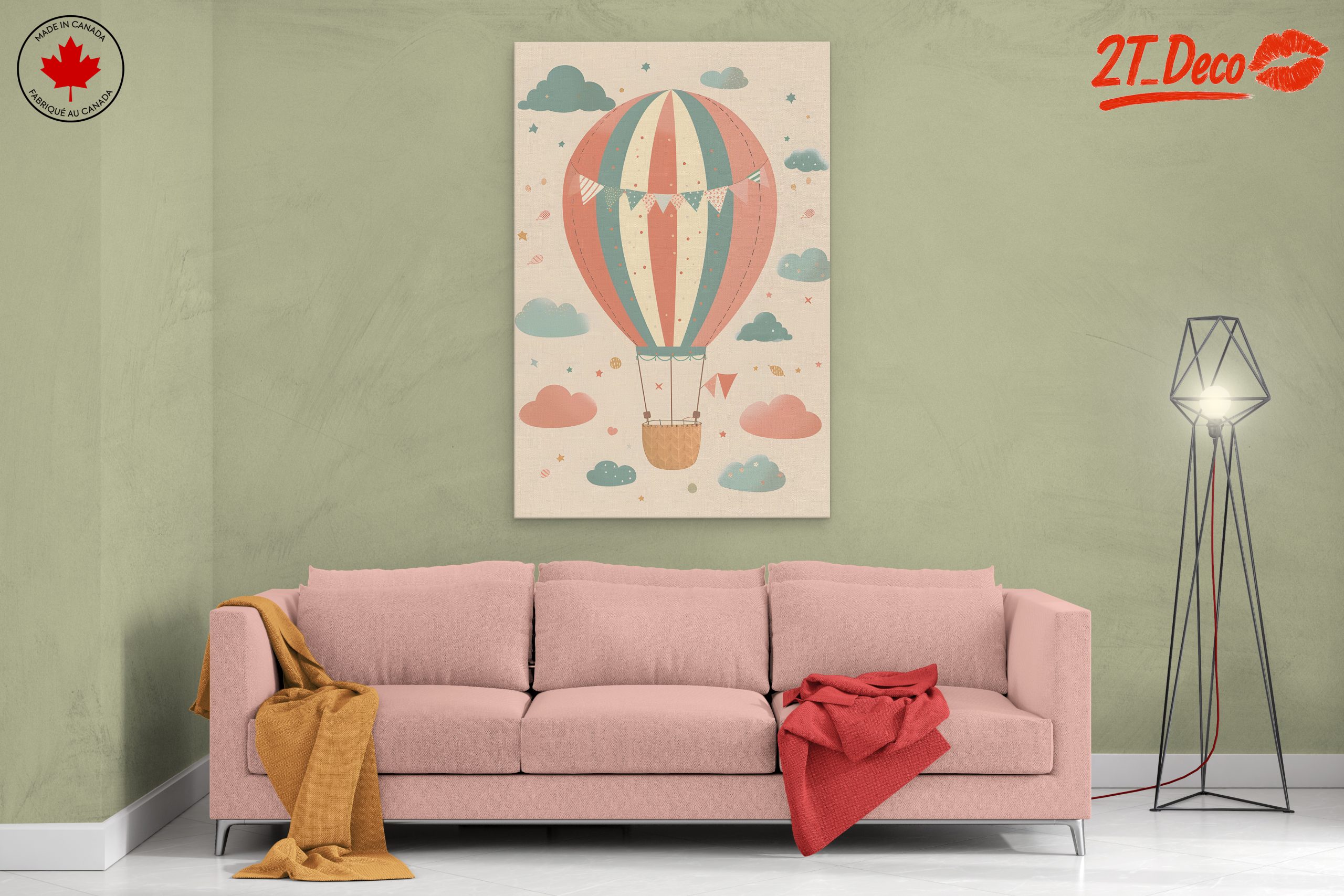 Whimsical Hot Air Balloon Art - Image 2