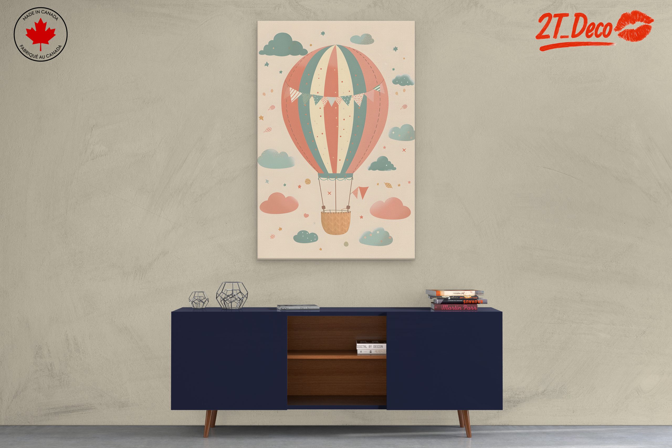 Whimsical Hot Air Balloon Art - Image 3