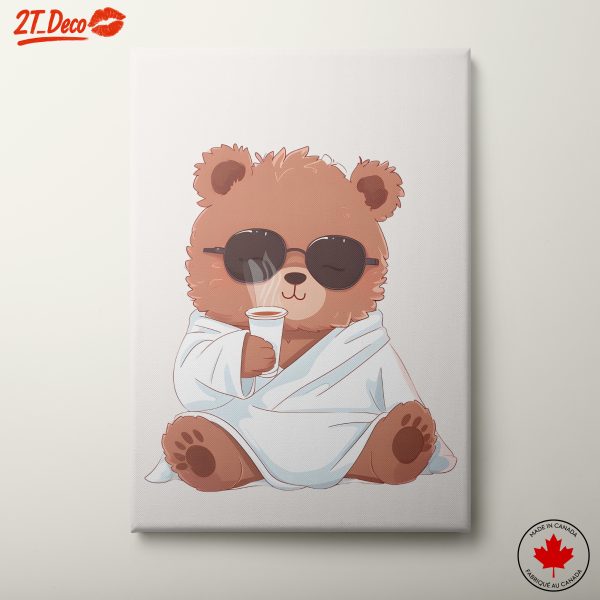 Playful Bear Character in Sunglasses