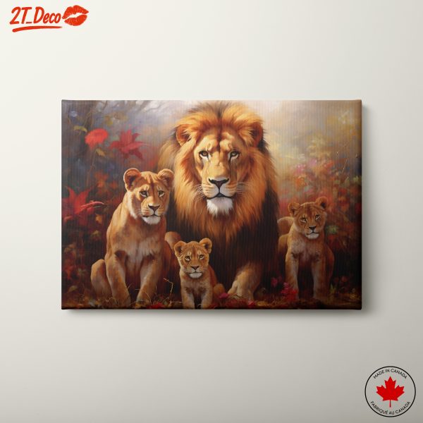 Majestic Lion Family Portrait