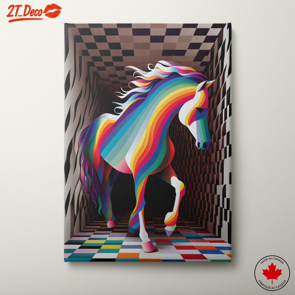 Vibrant Colorful Horse Artwork 2
