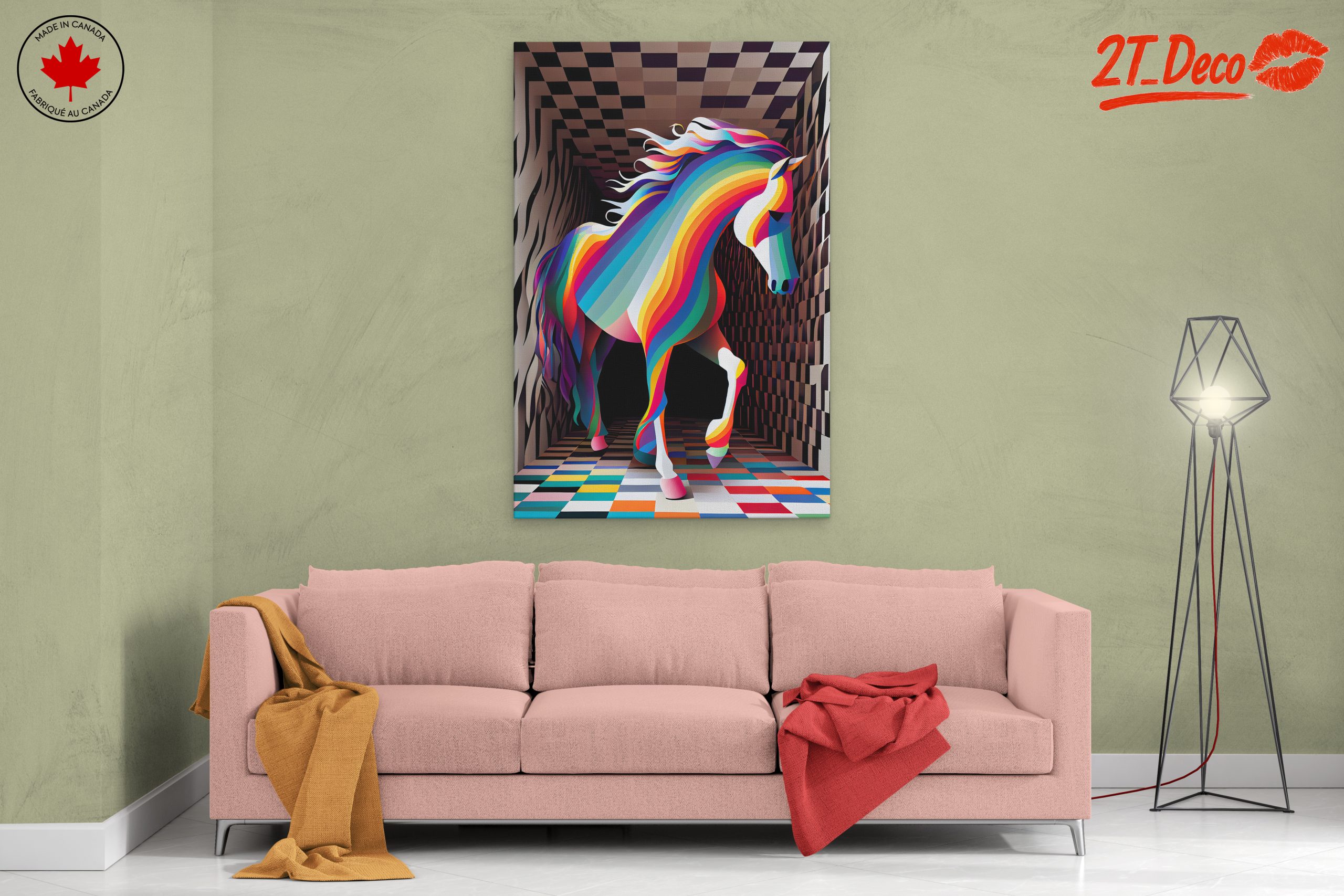 Vibrant Colorful Horse Artwork 2 - Image 2