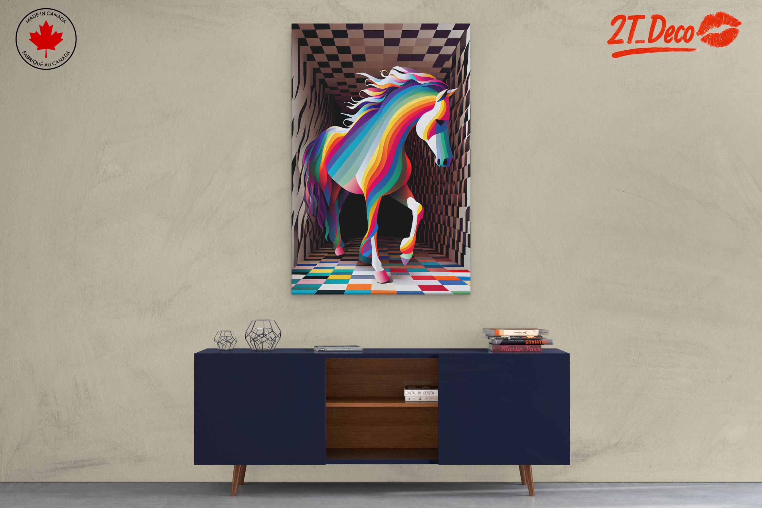 Vibrant Colorful Horse Artwork 2 - Image 3