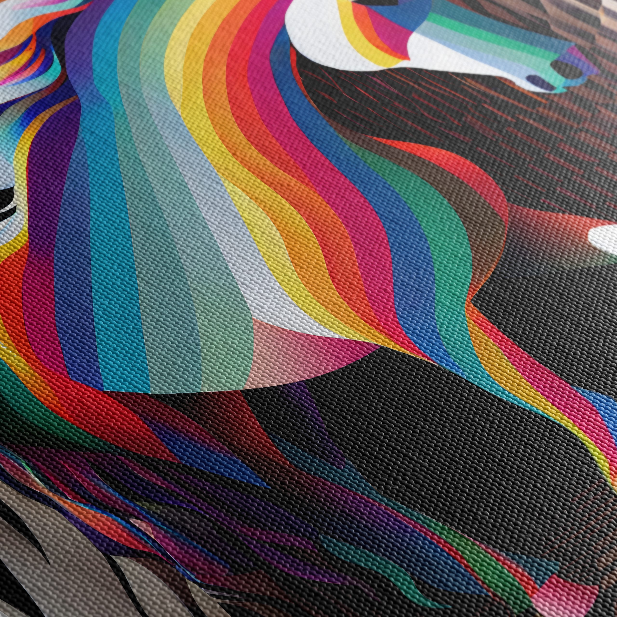 Vibrant Colorful Horse Artwork 2 - Image 5