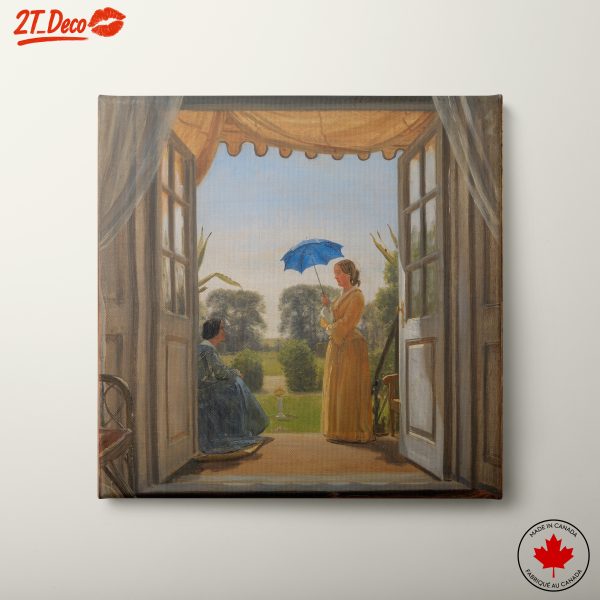 Elegant Contemporary Portrait with Blue Umbrella