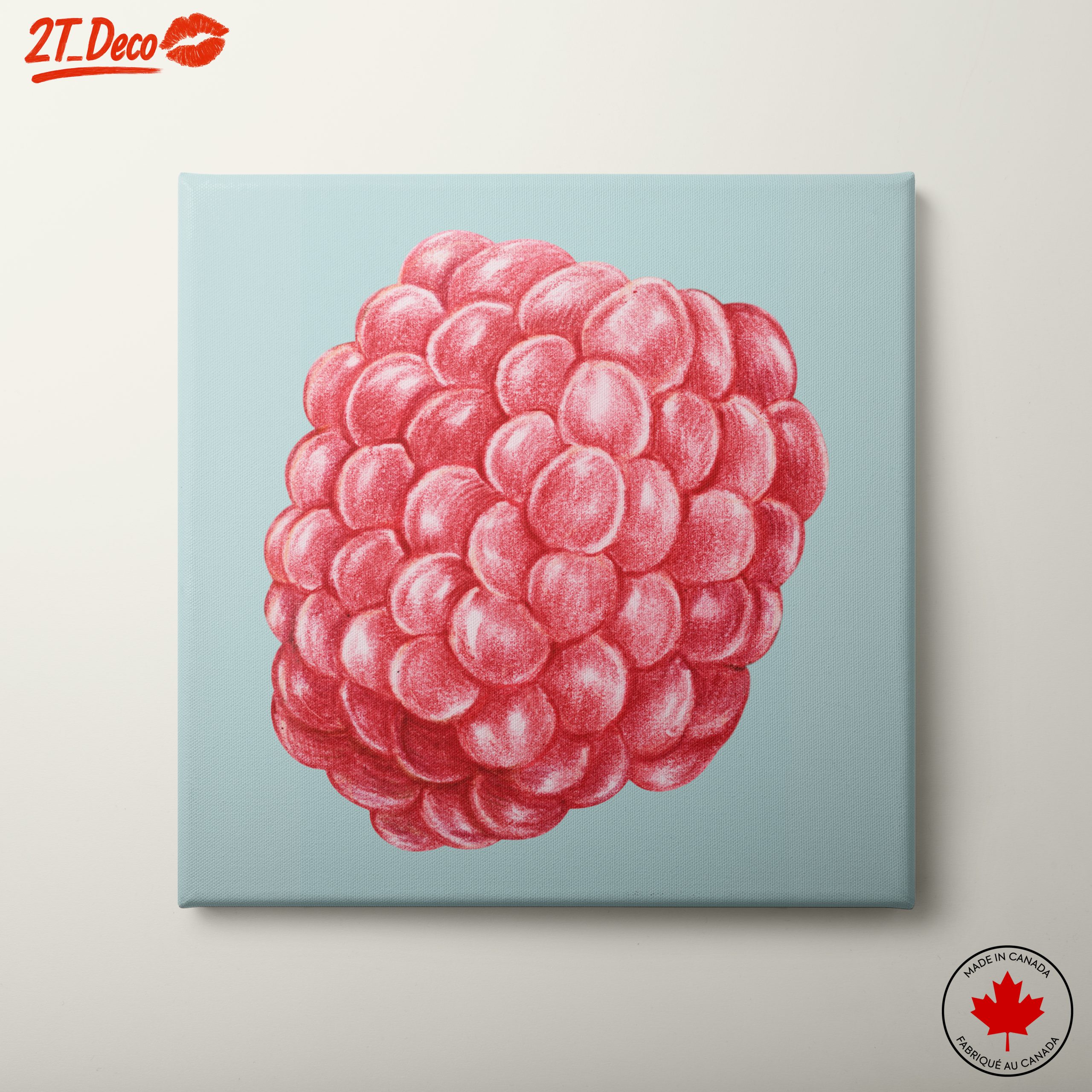 Vivid Abstract Raspberry Art