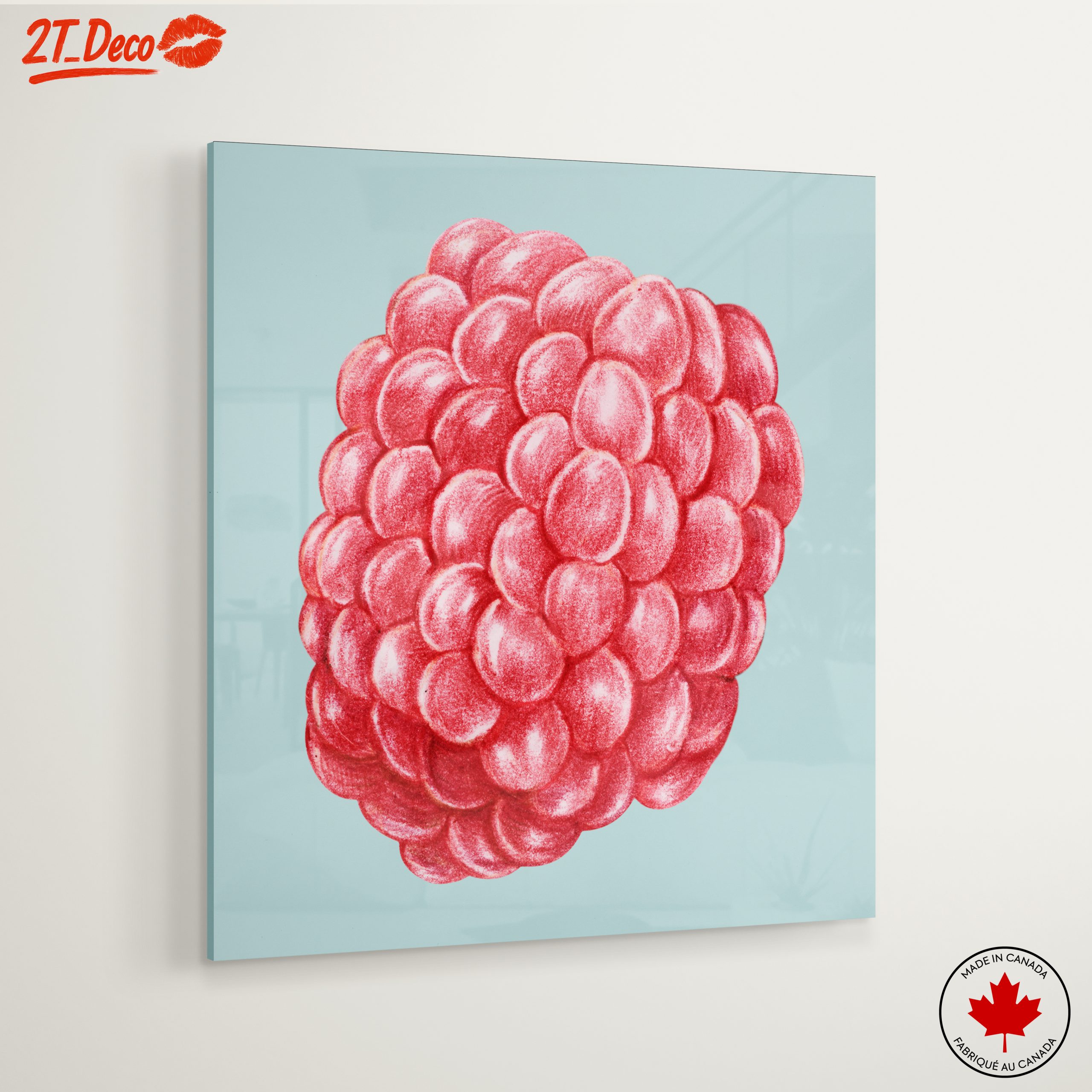 Vivid Abstract Raspberry Art - Image 6