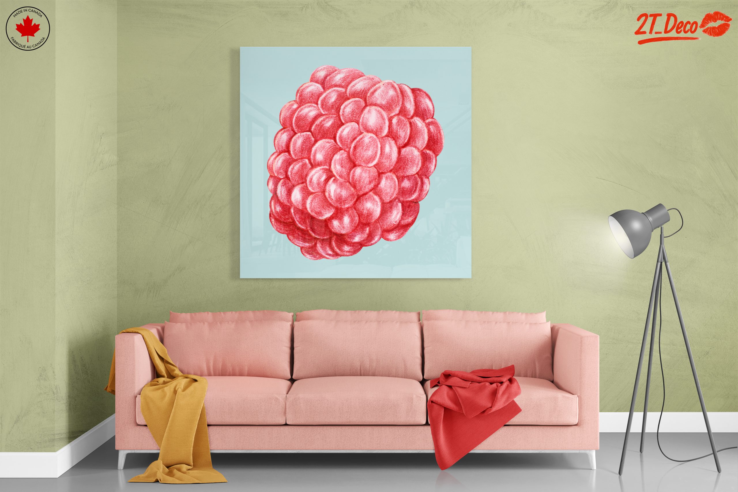 Vivid Abstract Raspberry Art - Image 7
