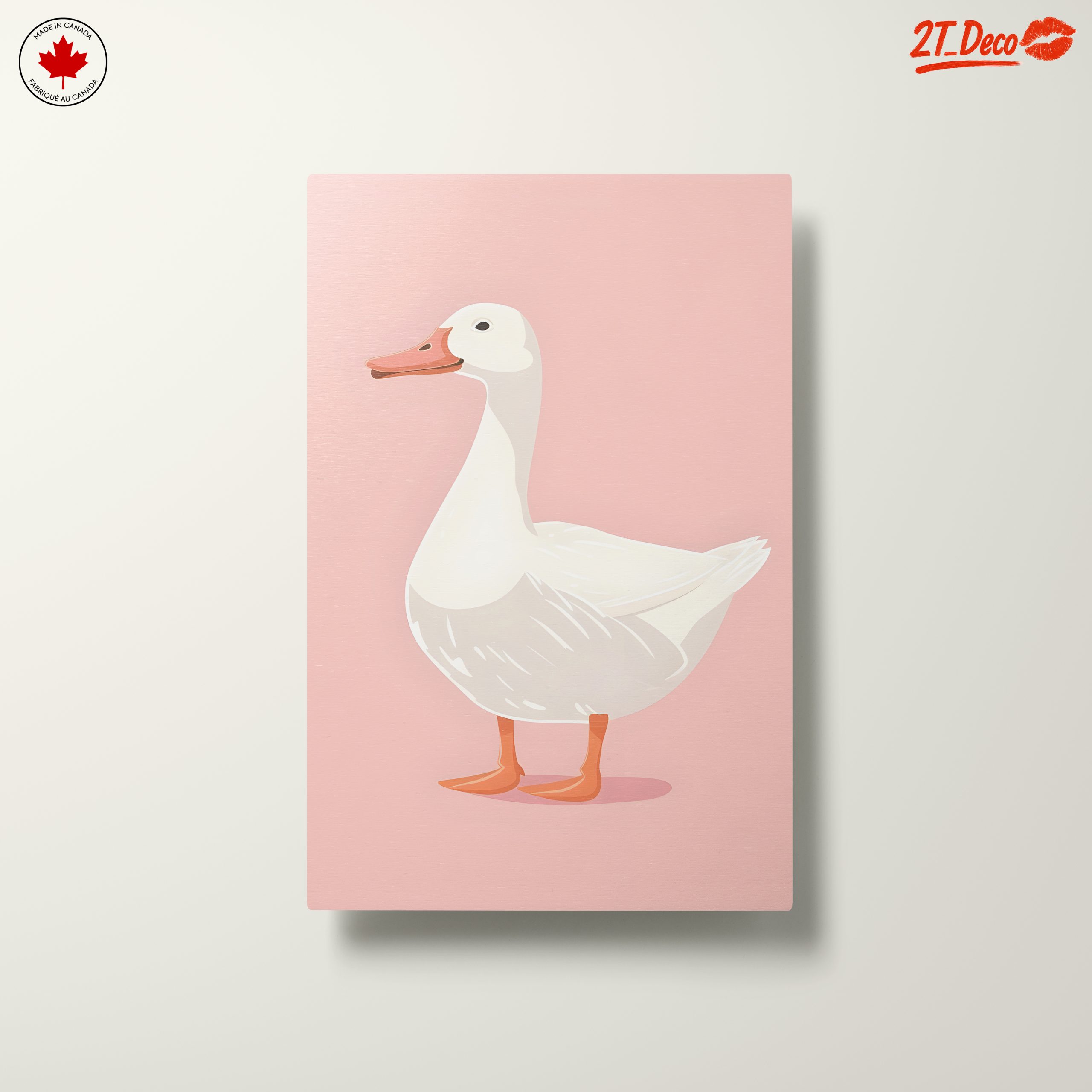 Cute Duck Illustration on Pink Background - Image 10