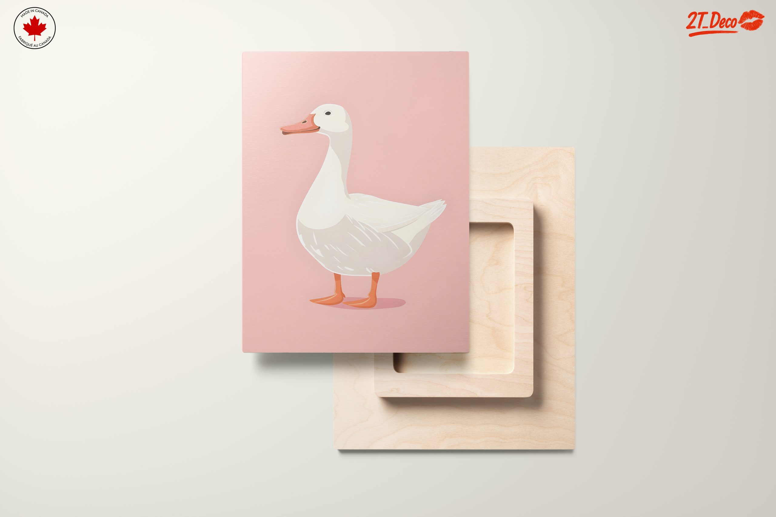 Cute Duck Illustration on Pink Background - Image 11