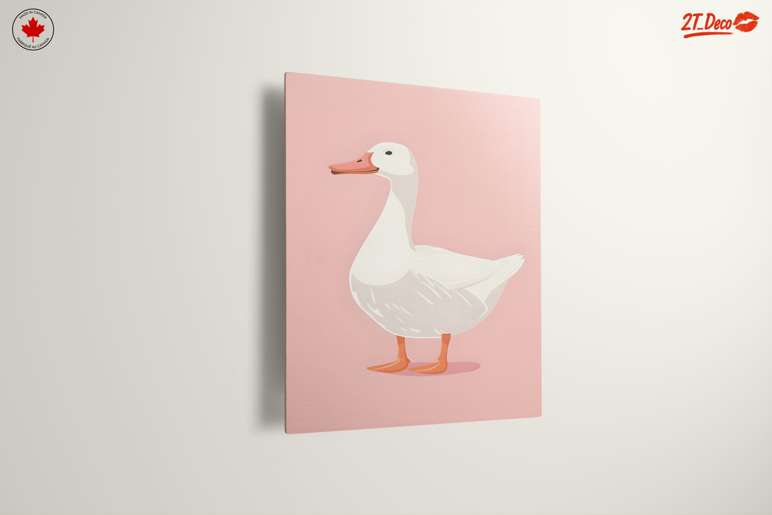Cute Duck Illustration on Pink Background - Image 13
