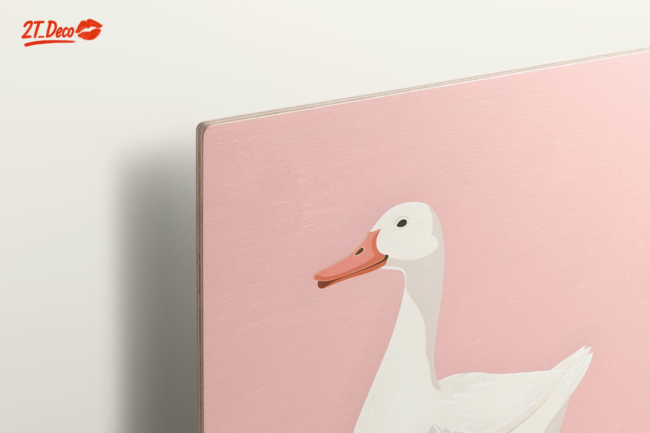 Cute Duck Illustration on Pink Background - Image 15