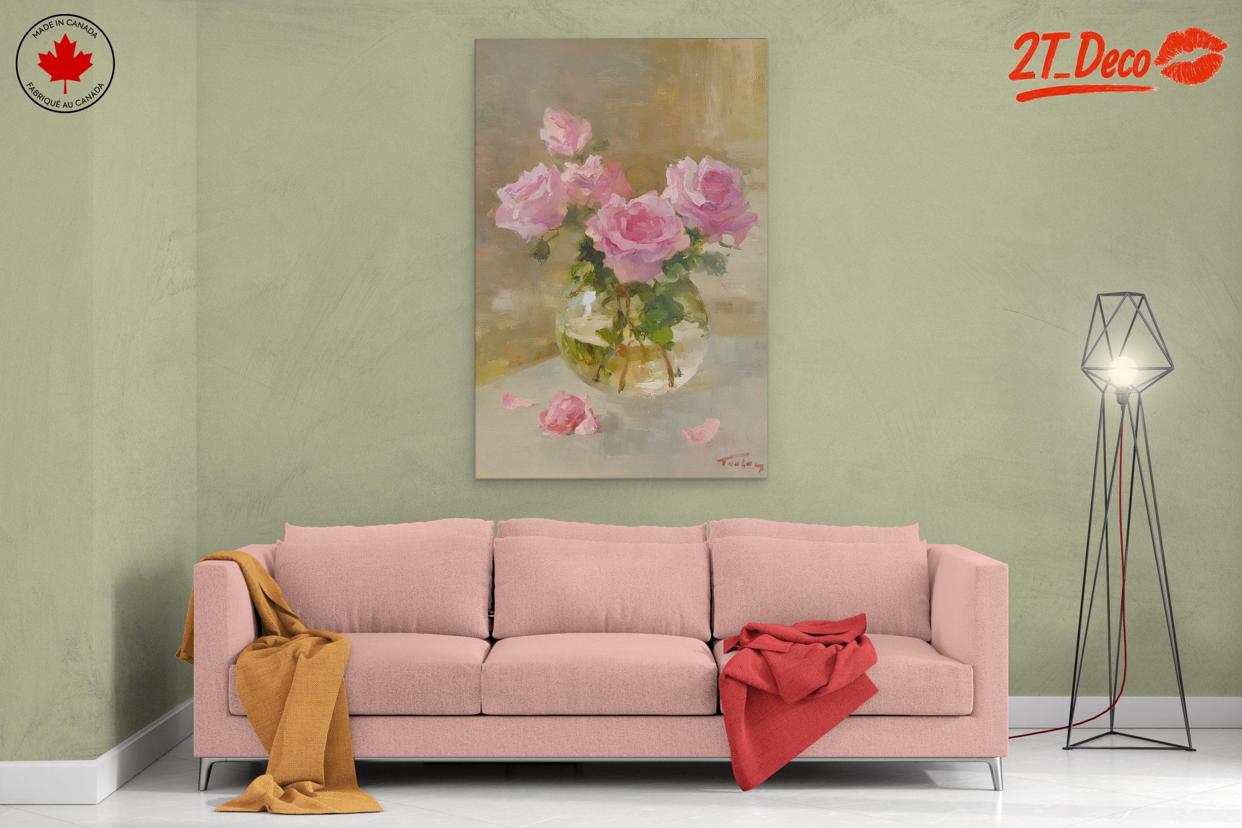Pink Rose Floral Arrangement - Image 2