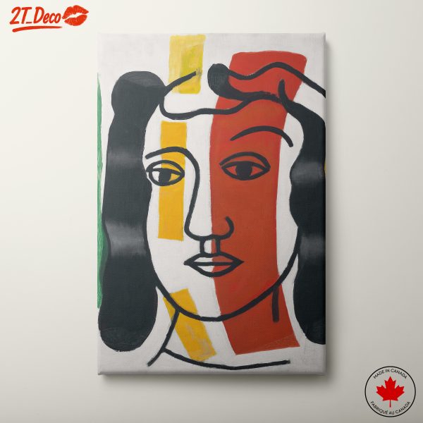 Abstract Face Art with Bold Colors