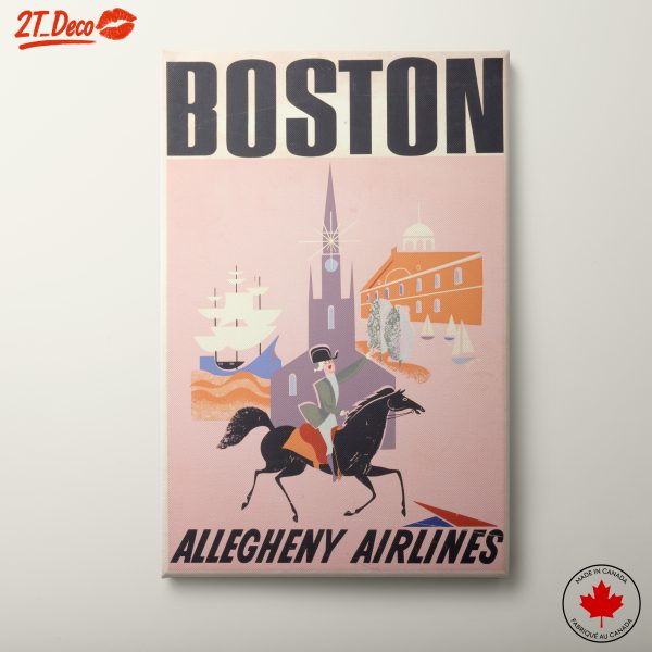 Stylized Boston Cityscape Artwork