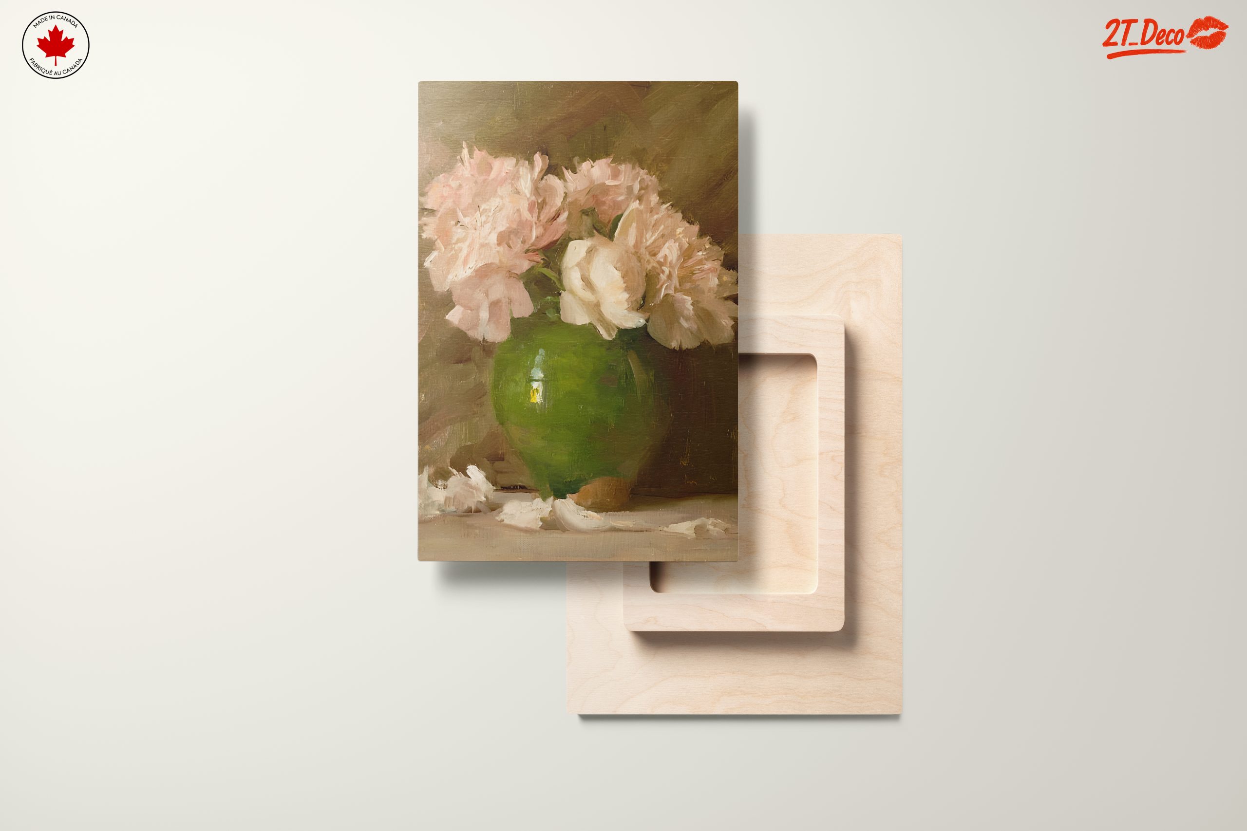 Peony Bouquet in Green Vase - Image 11