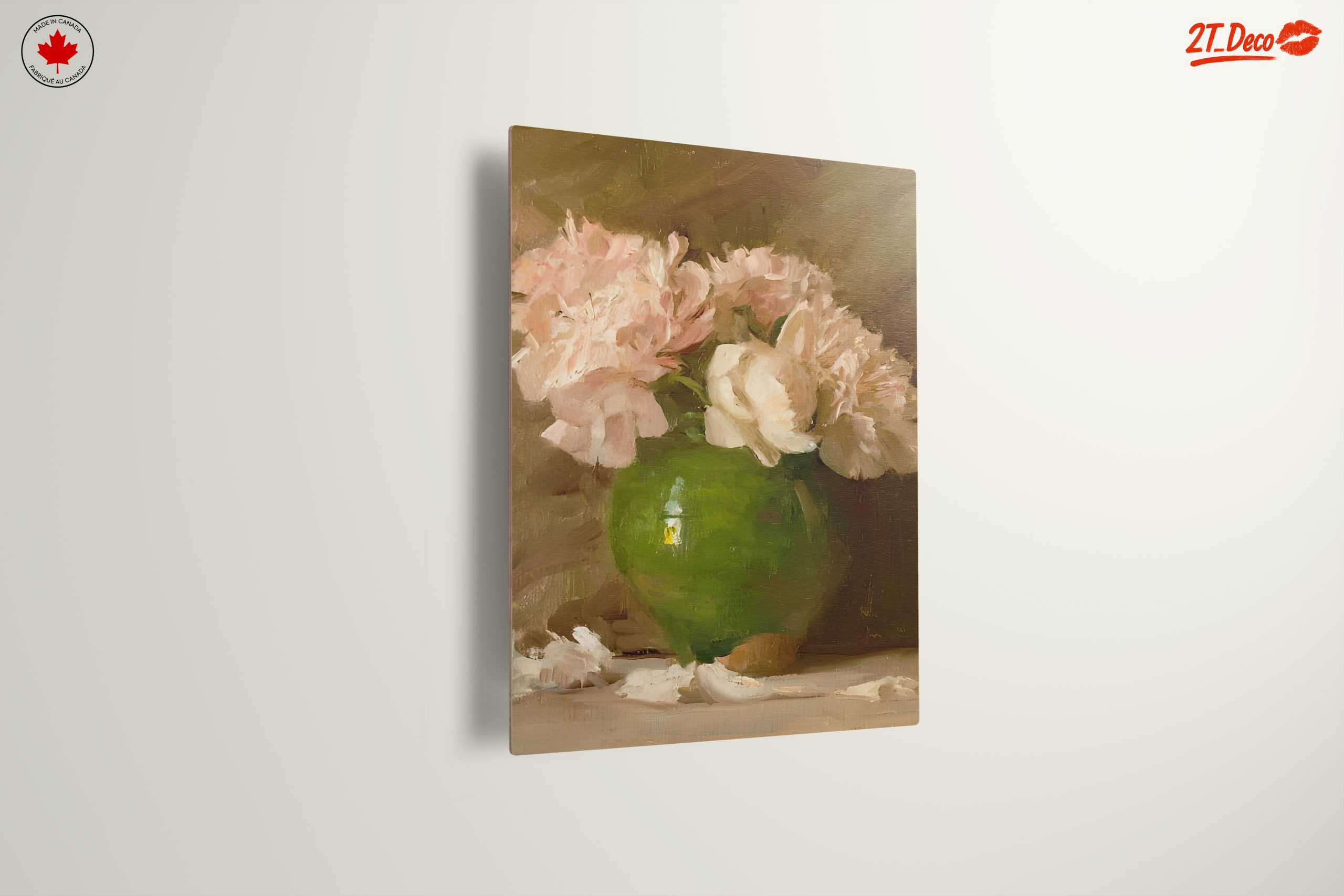 Peony Bouquet in Green Vase - Image 13