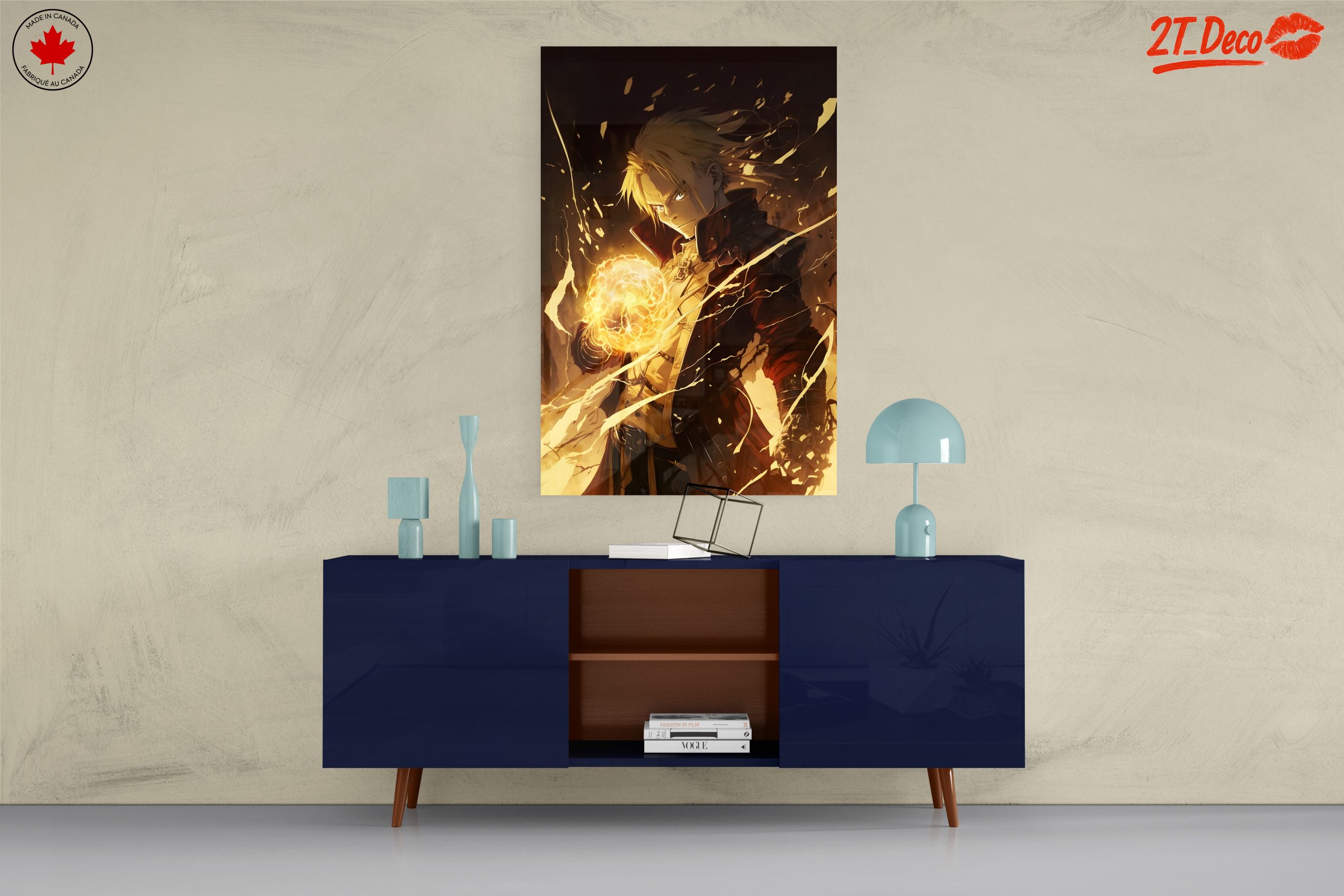 Dynamic Anime Character with Fiery Magic - Image 8