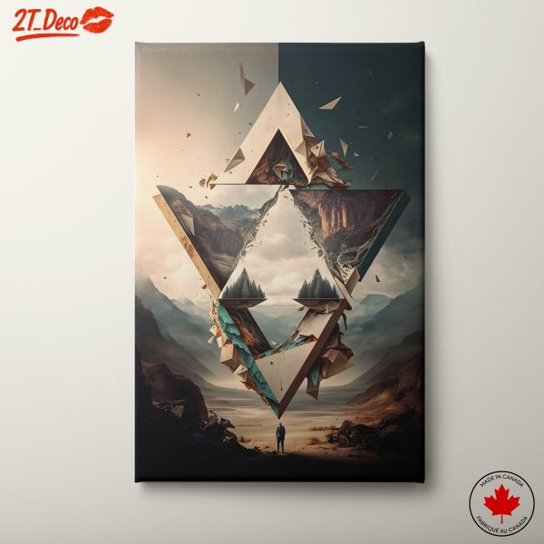 Dynamic Abstract Landscape with Geometric Shapes