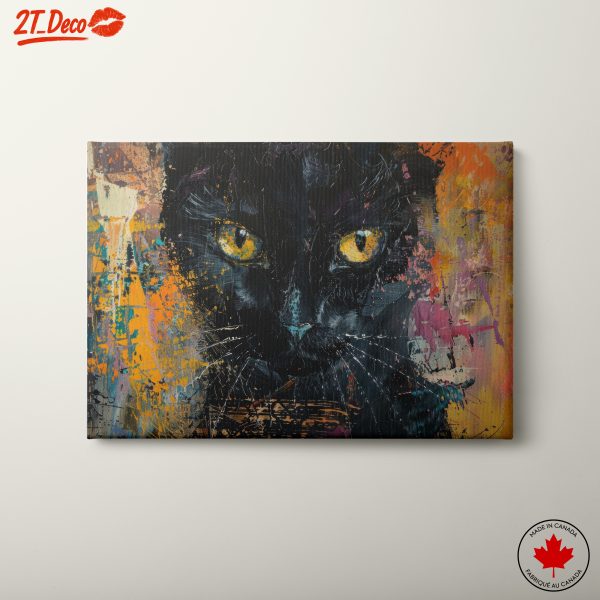 Stylized Black Cat Artwork