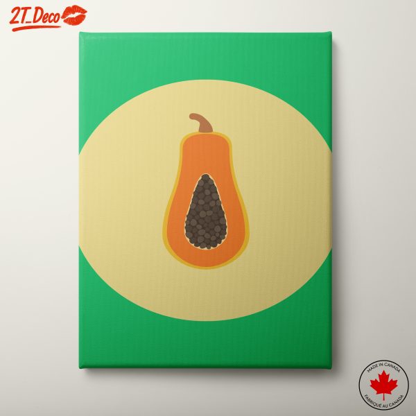 Stylized Papaya Abstract Artwork