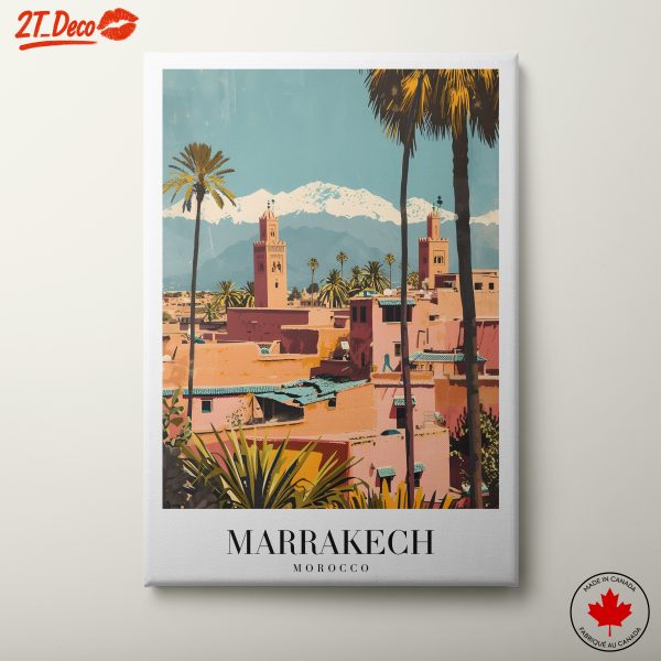 Vibrant Marrakech Landscape Artwork