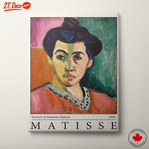 Vivid Portrait of Madame Matisse by Matisse