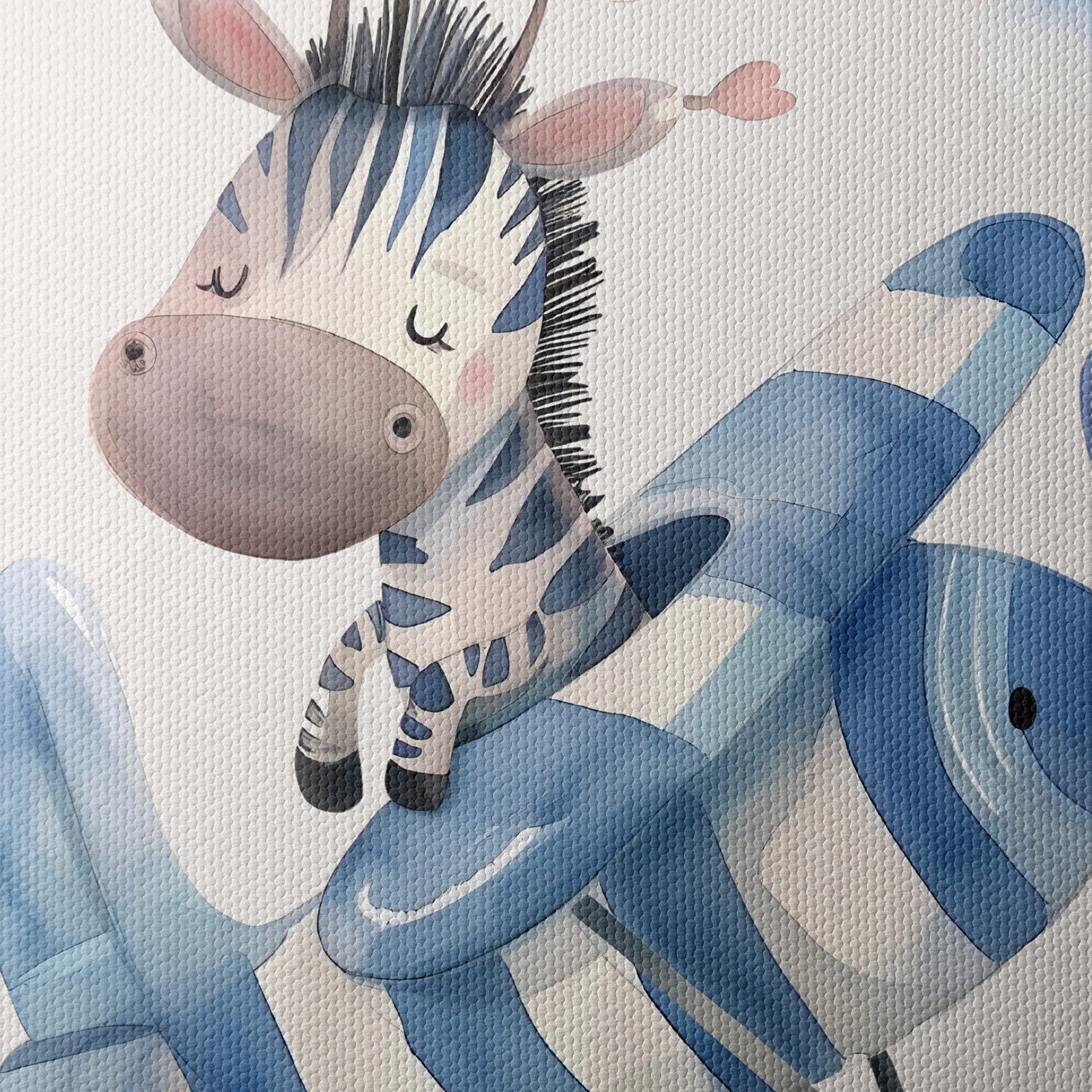 Whimsical Zebra Character in a Plane - Image 4