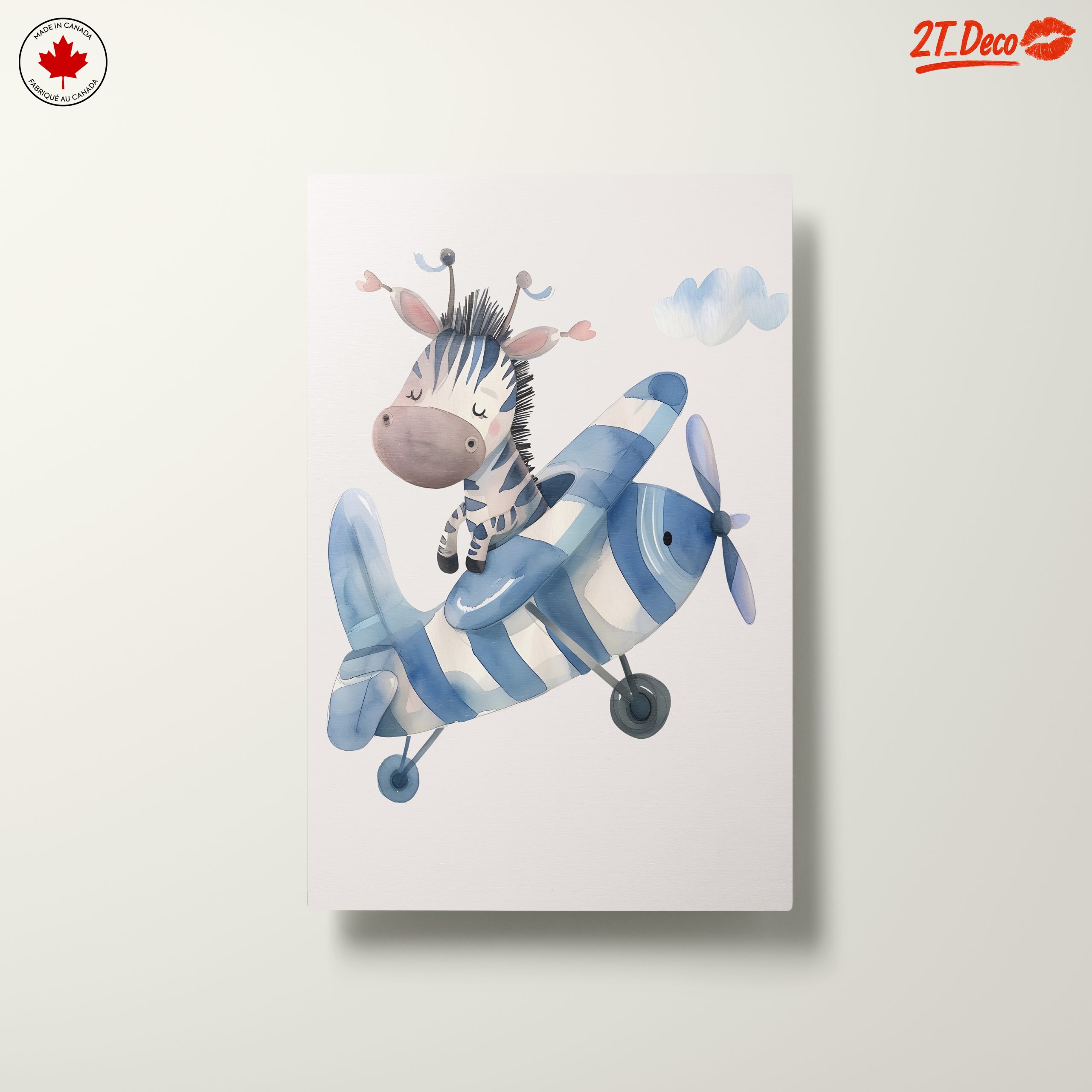 Whimsical Zebra Character in a Plane - Image 10