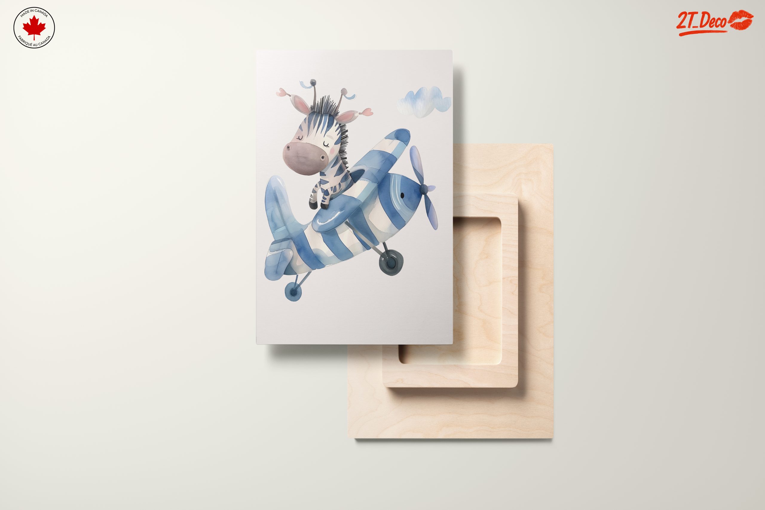 Whimsical Zebra Character in a Plane - Image 11